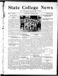 State College News V. No. 19 ~ ~ N. Y., 10, 1921 $3.00