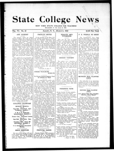 State College News VI. No. 23 $3.00 PER YEAR
