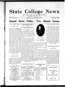 State College News Annual Soiree Friday—Two Alumni Games VI. No. 25 &#34;&#34;