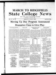 State College News MARCH TO RIDGEFIELD Moving Up Day Program Announced