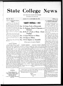 State College News VARSITY FOOTBALL—1922