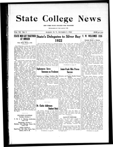 State College News State's Delegates to Silver Bay 1922 STATE MEN GET TOGETHER