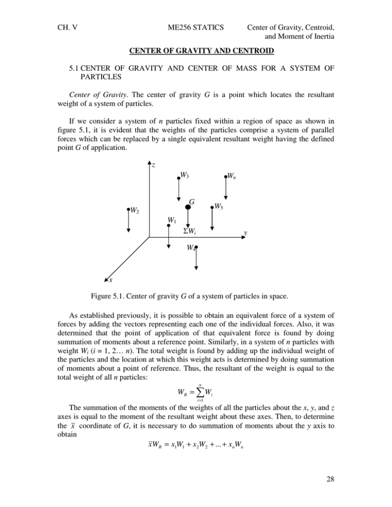 Ch V Me256 Statics Center Of Gravity Centroid