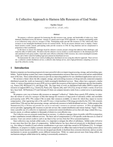 A Collective Approach to Harness Idle Resources of End Nodes