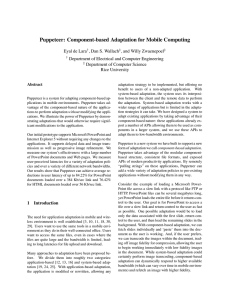 Puppeteer: Component-based Adaptation for Mobile Computing