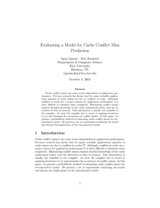 Evaluating a Model for Cache Conflict Miss Prediction