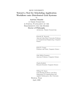 Toward a Tool for Scheduling Application Workflows onto Distributed Grid Systems