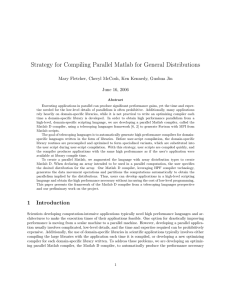 Strategy for Compiling Parallel Matlab for General Distributions June 16, 2006