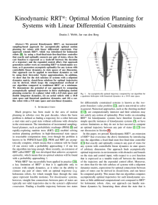 Kinodynamic RRT*: Optimal Motion Planning for Systems with Linear Differential Constraints