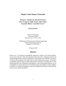 Monte Carlo Sensor Networks