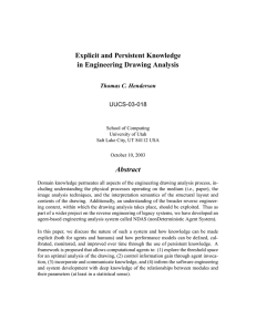 Explicit and Persistent Knowledge in Engineering Drawing Analysis Abstract Thomas C. Henderson