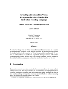 Formal Specification of the Virtual Component Interface Standard in Abstract