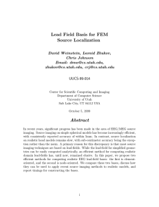 Lead Field Basis for FEM Source Localization