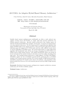 AS-COMA: An Adaptive Hybrid Shared Memory Architecture