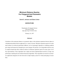 Minimum Distance Queries For Polygonal And Parametric Models