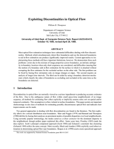 Exploiting Discontinuities in Optical Flow