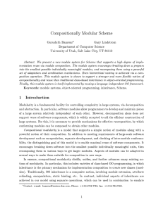 Compositionally Modular Scheme