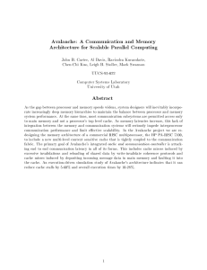 Avalanche: A Communication and Memory Architecture for Scalable Parallel Computing