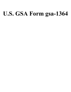 U.S. GSA Form gsa-1364