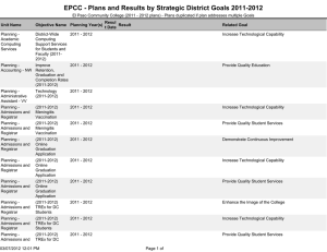 EPCC - Plans and Results by Strategic District Goals 2011-2012