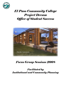 El Paso Community College Project Dream Office of Student Success