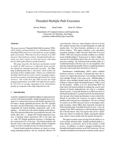 Threaded Multiple Path Execution