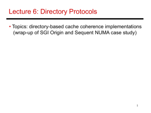 Lecture 6: Directory Protocols