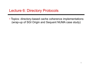 Lecture 6: Directory Protocols