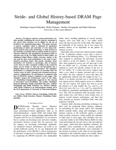 Stride- and Global History-based DRAM Page Management