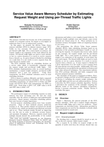 Service Value Aware Memory Scheduler by Estimating Keisuke Kuroyanagi André Seznec