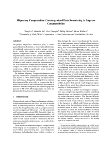 Migratory Compression: Coarse-grained Data Reordering to Improve Compressibility