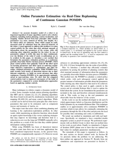 Online Parameter Estimation via Real-Time Replanning of Continuous Gaussian POMDPs
