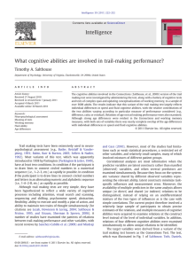 What cognitive abilities are involved in trail-making performance? Timothy A. Salthouse