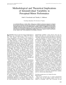 Methodological and Theoretical Implications of Intraindividual Variability in Perceptual-Motor Performance