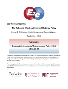 The*Rebound*Effect*and*Energy*Efficiency*Policy* E2e*Working*Paper*013* Published*in* 10(1):*68588.*