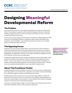 Designing  Developmental Reform Meaningful
