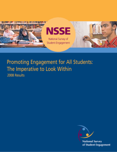 NSSE Promoting Engagement for All Students: The Imperative to Look Within 2008 Results