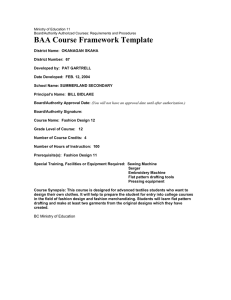 BAA Course Framework Template