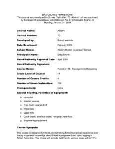 BAA COURSE FRAMEWORK