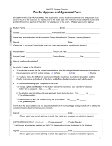 Proctor Approval and Agreement Form