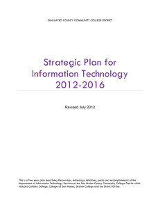   Strategic Plan for Information Technology 2012-2016