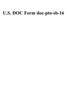 U.S. DOC Form doc-pto-sb-16