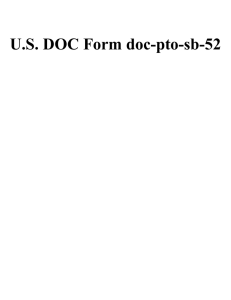 U.S. DOC Form doc-pto-sb-52