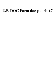 U.S. DOC Form doc-pto-sb-67