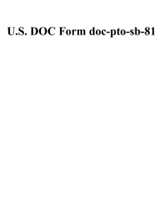 U.S. DOC Form doc-pto-sb-81