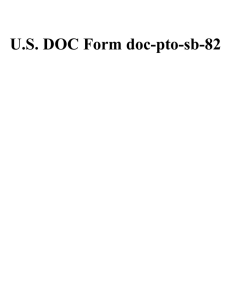 U.S. DOC Form doc-pto-sb-82