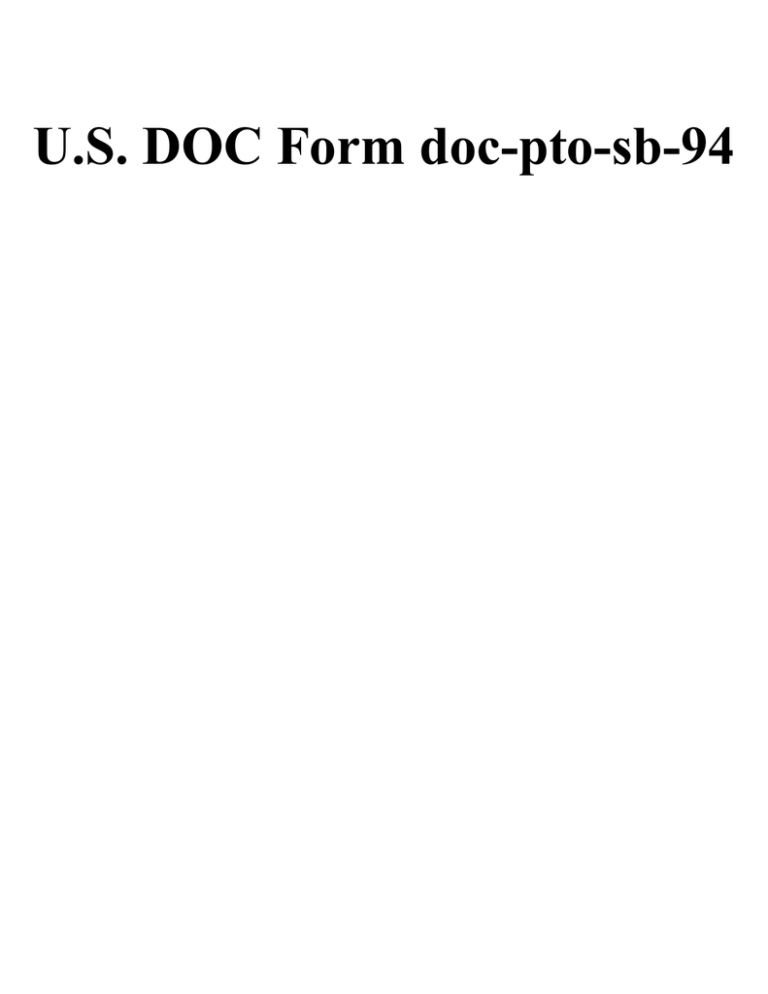 U.S. DOC Form docptosb94
