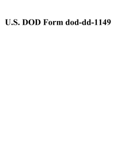 U.S. DOD Form dod-dd-1149