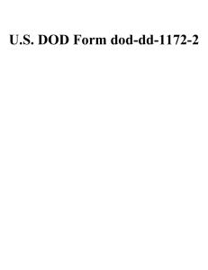 U.S. DOD Form dod-dd-1172-2