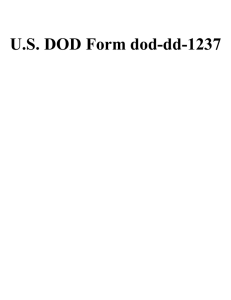 U.S. DOD Form dod-dd-1237